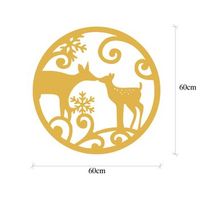 decoracion pared de metal xmasgold-29 oro 60x60 cm