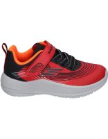zapatillas deportivas para nino plana skechers 403926n-rdbk en rojo 25