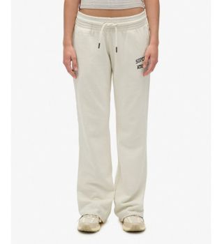 Superdry para mujer. W7011171A Pantalón Jogger Athletic Essentials Low Rise Flare beige (M), Casual, Algodón