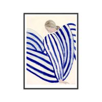 poster blue stripe at concorde marco negro - 50x70 cm