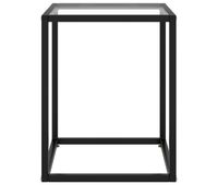mesa de cafe - mesa de centro con vidrio templado negra 40x40x50 cm