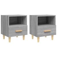 mesitas de noche 2 unidades color gris sonoma 40x35x47 cm vidaxl