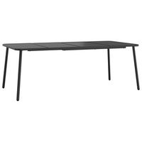 mesa de jardin  mesa de exterior acero gris antracita 200x100x71 cm