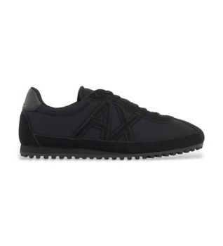 A|X Armani Exchange para hombre. XM003390AF27477MC005 Zapatillas de tejido y ante con suela de goma negro (43), Tela, Plano, Cordones, Casua