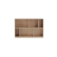 estanteria libreria en melamina roble 80x119x32 cm