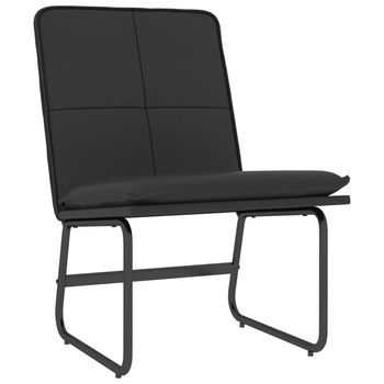Sillón De Cuero Sintético Negro 54x75x76 Cm