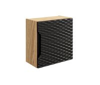 armario de pared 1 puerta elora negro y madera