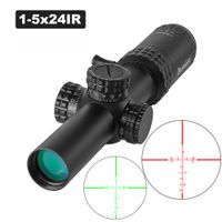 mira optica tactica 1-5x24 con reticula iluminada en rojo y verde miras de caza compactas