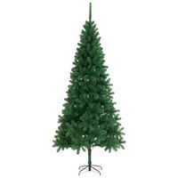 arbol de navidad pvc y pe soporte metal verde realista 210 cm