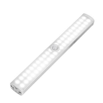 Aigostar Luz Armario con Sensor de Movimiento Recargable Luces LED Cocina Bajo Mueble 3000mAh Luz Nocturna Escaleras Pasillo Iluminación Automatica Lámpara 4000K Blanca Calida