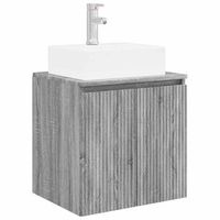 vanidad con lavabo de pared sonoma gris 495 x 41 x 625 cm vidaxl
