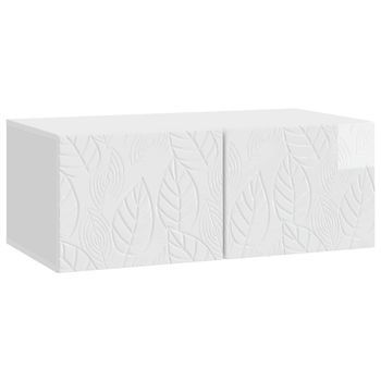 Mueble De Tv De Pared 78,5 X 31 Cm Blanco Brillante Vidaxl