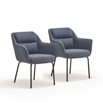 Pack 2 sillas de comedor azul oscuro