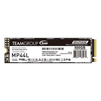 Disco Duro Team Group MP44L 500GB M.2 PCIe 4.0 NVMe 5000MB/s + Disipador Grafeno