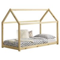 cama para ninos netstal 206x98x142cm cama infantil forma de casa pino natural encasa