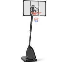 sportnow canasta baloncesto ajustable exterior con ruedas tablero rebote base rellenable altura regulable 293-350cm negro   aosom espana