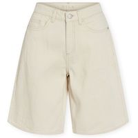 vila short maj denim shorts - ecru para mujer
