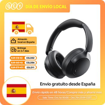 QCY H3 Pro ANC auriculares inalámbricos 50dB cancelación de ruido auriculares de Audio espacial de alta resolución con LDAC Bluetooth 5,4 auriculares sobre la oreja
