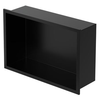 Nicho De Ducha 30x20 Cm Acero Inoxidable Negro Luxebath