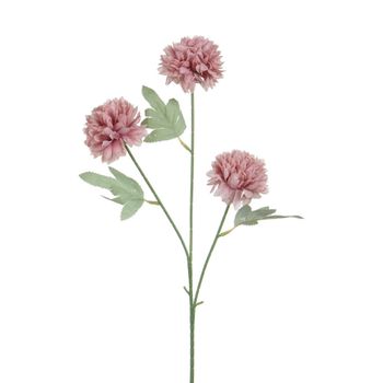 Tallo de crisantemo artificial rosa viejo h63