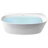 banera moderna acrilica ovalada de pared 170 x 80 cm blanco parnaiba