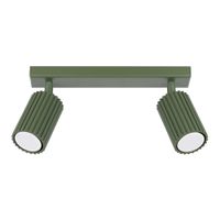 lampara de techo verde oliva aluminio alt 30 cm