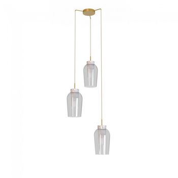 Lámpara colgante nora mármol blanco (3 luces)