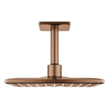 Conjunto De Ducha De Techo Con Brazo Grohe Rainshower Smartactive 310 Cube 142 Mm, 2 Chorros, Bronze, 26481dl0