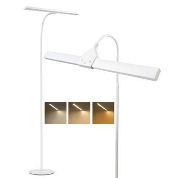 Nettlife Lámpara De Pie Led Para Sala De Estar Regulable - 156 Cm  Moderna Con Control Táctil De 10 W Con Temporizador Con Cuello De Cisne Ajustable