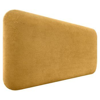 Dhome Cabecero Tapizado En Pana Liso Redondeado Pana Para Pared Acústicos Cabeceros Absorbentes Cabezal Cama Dormitorio (mostaza, 100cm)