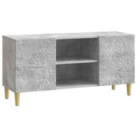 mueble de tv 102 x 345 x 50 cm gris hormigon vidaxl