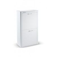 cesto de ropa audrey 100l 3 compartimentos metal blanco diseno moderno