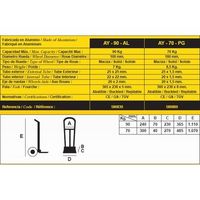 carro aluminio plegable ay90l - ayerbe - 580830 - 90 kg