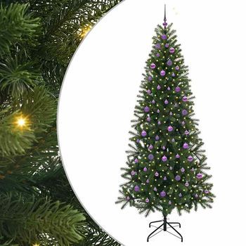 Árbol De Navidad | Decoraciones De Navidad Artificial Con 300 Led Verde 240 Cm Pe Y Pvc