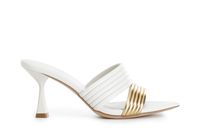 zapatilla bicolor con tiras acolchadas creamgold 38