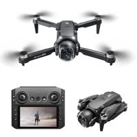 wlrc m7 wifi fpv con controlador de pantalla lcd de 56 pulgadas camara hd dual gimbal servo posicionamiento por flujo o