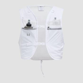 Paquete de camiseta de tirante Hydration y 2 botellas blandas para correr de MP - Blanco - L
