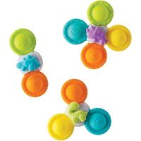 spinner de bano infantino pack 3 silicona ventosas multicolor