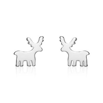 Pendientes de plata 925 renos para mujer