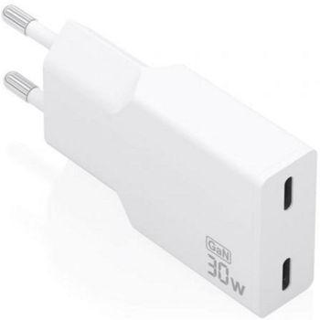 Cargador Aisens A110-1003 GaN 30W 2xUSB-C Blanco carga rápida