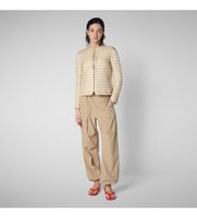 save the duck para mujer d30614w-iris20 chaqueta carina beige xl casual nylon manga larga