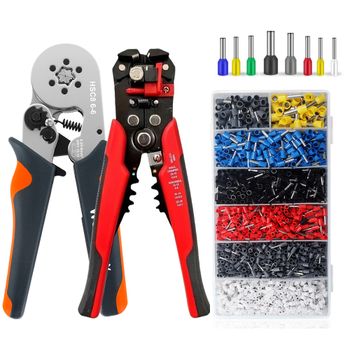 Herramienta profesional para electricista, pelador de cables, cortador, engarzador, alicates peladores automáticos, herramientas de prensado de virola