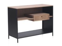 aparador de madera de fresno con cajon y base metalica