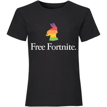 Free Fortnite Camiseta Rainbow para niña