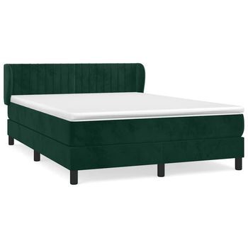 Cama Tapizada 193x147x88 Cm Terciopelo - Verde