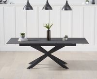 boston 180cm extending grey stone dining table