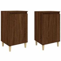 mesitas de noche 2 uds madera color roble marron 40x35x70 cm vidaxl