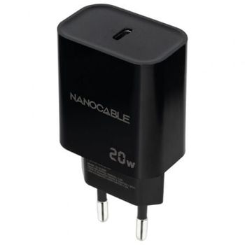 Cargador de Pared Nanocable 10.10.2006 20W 1xUSB-C Negro Universal PD