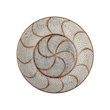 Cuenco de gres marrón d32