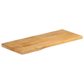 Tablero De Mesa | Tablero De Escritorio | Superficie De Mesa Borde Natural Madera Maciza Mango 80x40x2,5 Cm